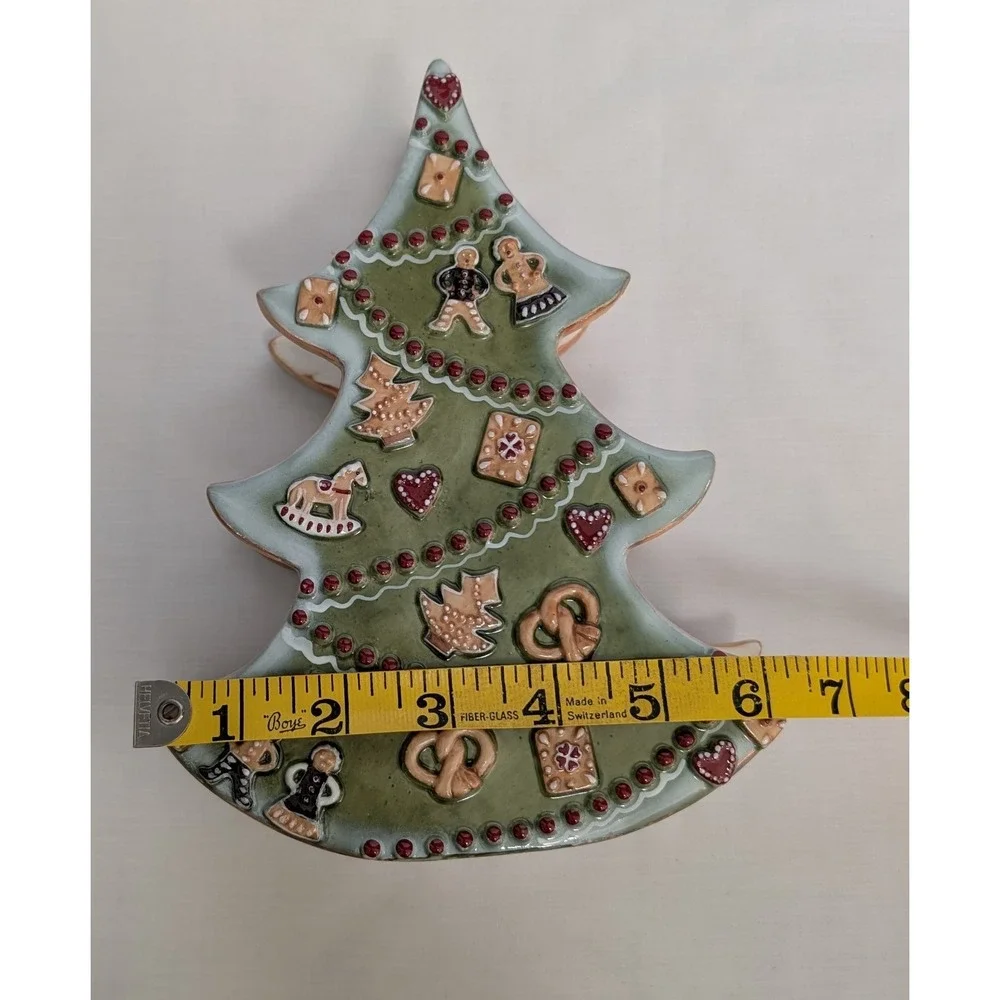 Villeroy & Boch Double Sided Christmas Tree Candle Holder‎ Pillar Ceramic 8